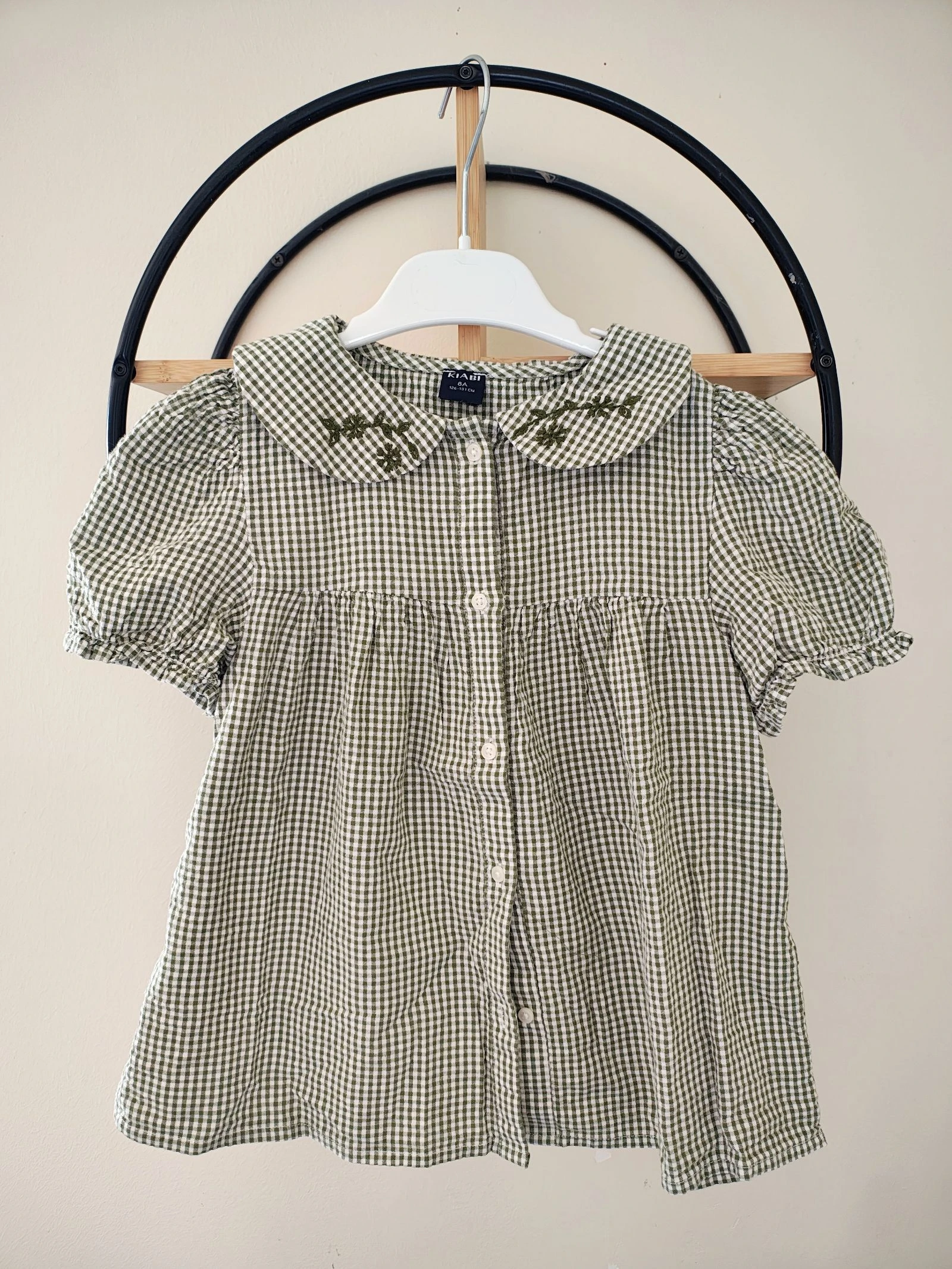 8 ans blouse chemise été Kiabi kaki 